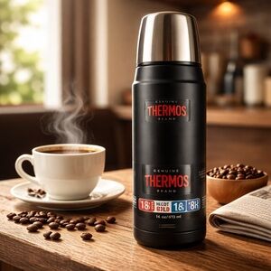Genuine Thermos Brand 16 oz. vacuum insulated stainless steel bottle